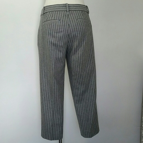 J.Crew Factory pin striped wool ankle pants - Picture 2 of 7